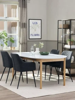 MARSTRANDTable MARSTRAND 100x200/280 blanc/naturel