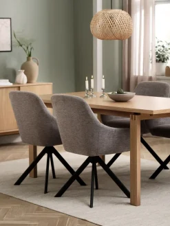 MEJLSKOV + ROSTRUPMEJLSKOV L180 table chêne naturel + 4 ROSTRUP chaises sable