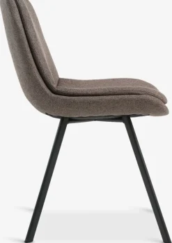 MELBYChaise MELBY tissu brun clair/noir