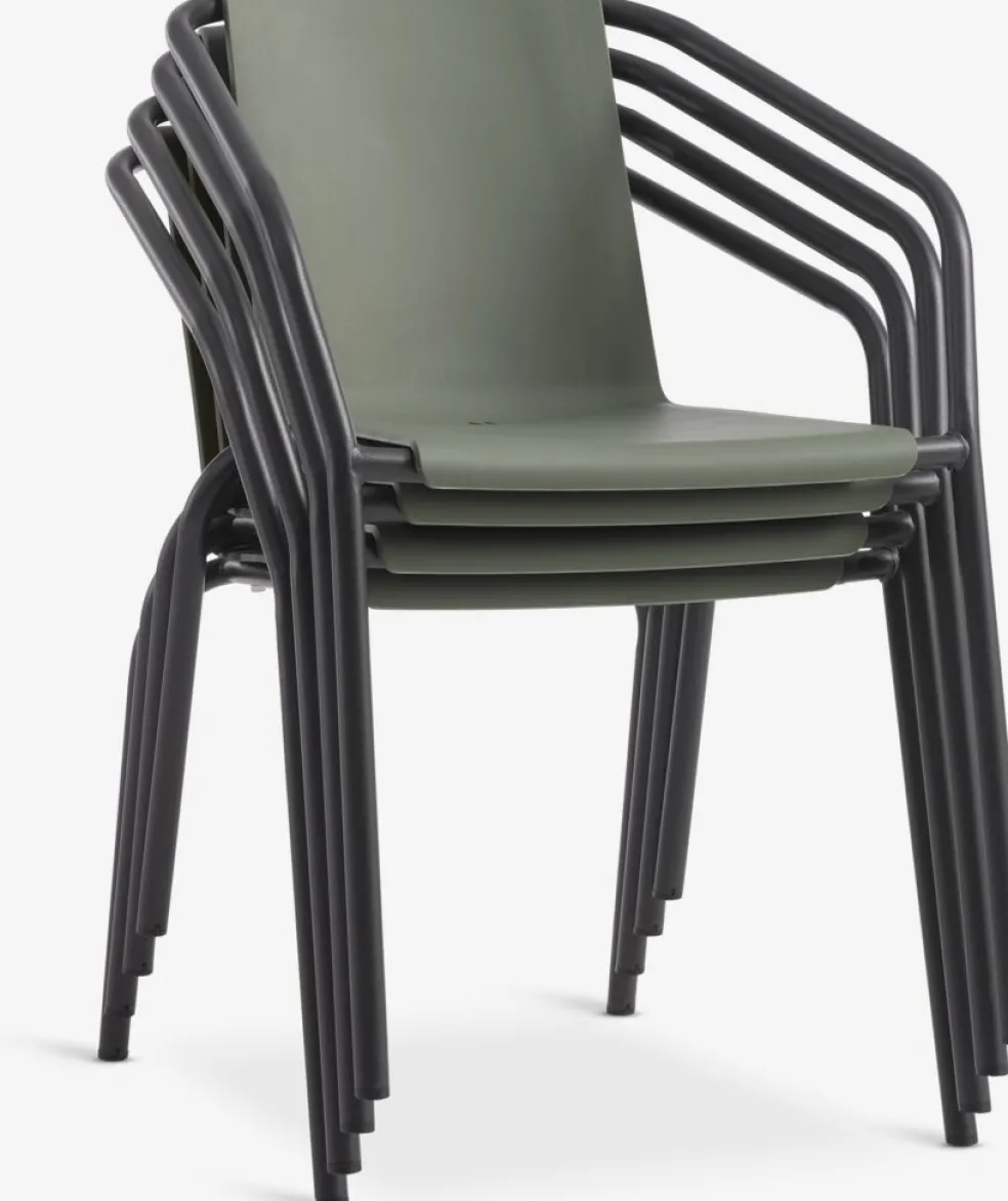 MODUMChaise empilable MODUM vert olive