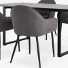 MOSELUND + SABROMOSELUND L180 table céramique + 4 SABRO chaises gris/noir