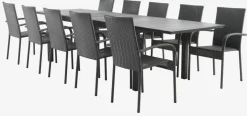MOSS + GUDHJEMMOSS L214/315 table + 4 GUDHJEM chaises gris