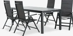 MOSS + MYSENMOSS L214/315 table + 4 MYSEN chaises gris