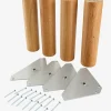 NAKKELVAPieds de lit Ø5xH20cm NAKKELVA chêne 4pcs/pqt