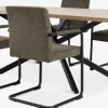 NORTOFT + ESPENORTOFT L200 table coloris chêne + 4 ESPE chaises olive/noir