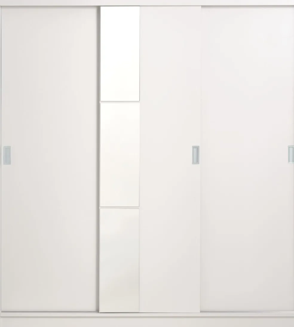 ODDERArmoire ODDER 179x201 3 portes coulissantes a/miroir blanc