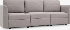 OKSBYCanapé modulable OKSBY 3pers. a/rangement tissu sable