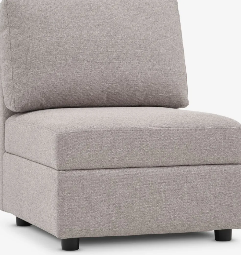 OKSBYModule canapé OKSBY central a/rangement tissu sable