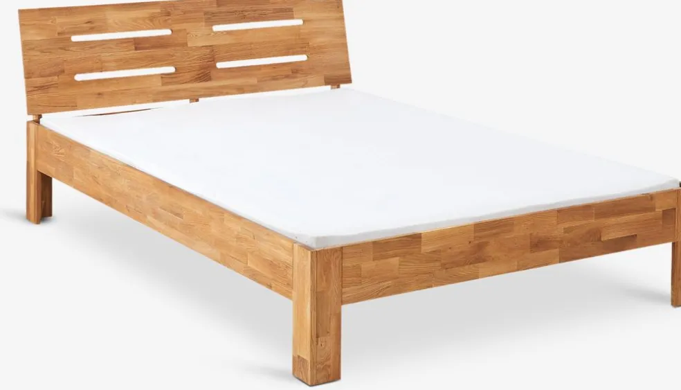 OLSKERCadre de lit OLSKER 140x190 chêne naturel
