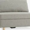 OLSTRUPCanapé convertible OLSTRUP 1,5 places tissu gris