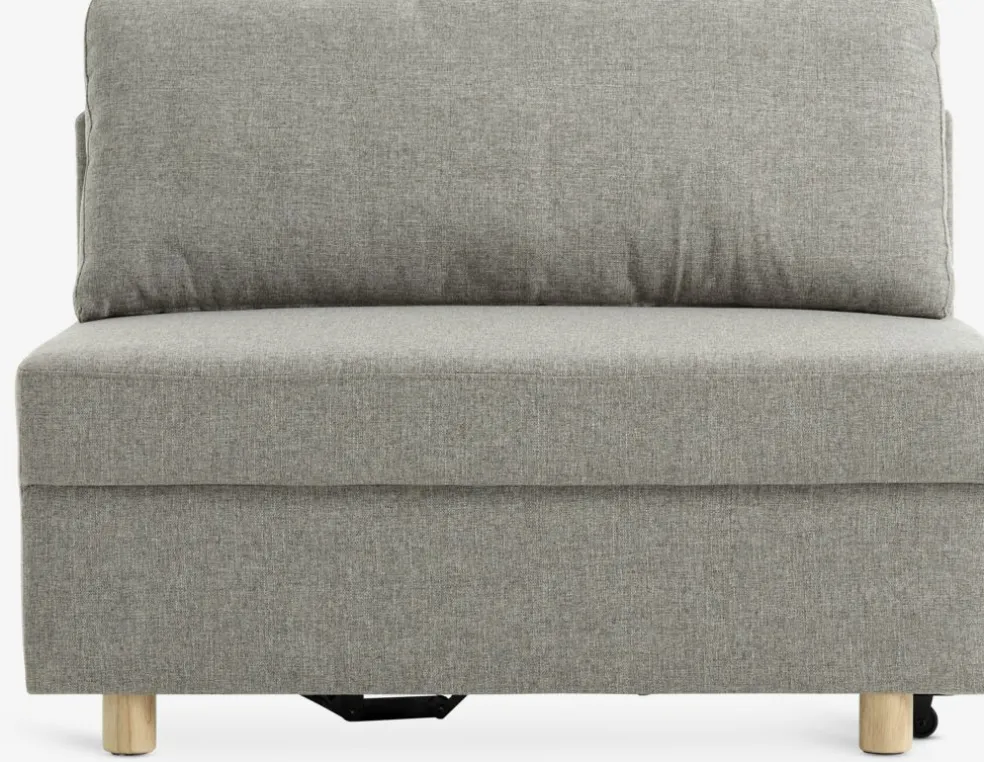 OLSTRUPCanapé convertible OLSTRUP 1,5 places tissu gris