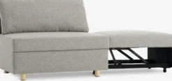 OLSTRUPCanapé convertible OLSTRUP 1,5 places tissu gris
