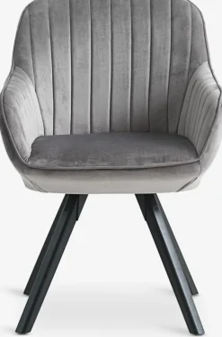 ONSEVIGFauteuil ONSEVIG velours gris/noir