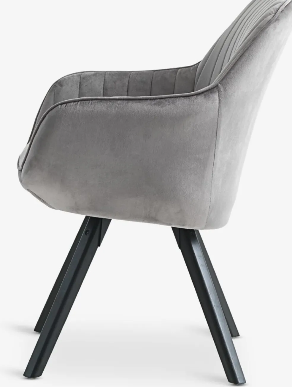 ONSEVIGFauteuil ONSEVIG velours gris/noir