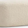 OREBOPouf OREBO 84x45 tissu teddy blanc cassé
