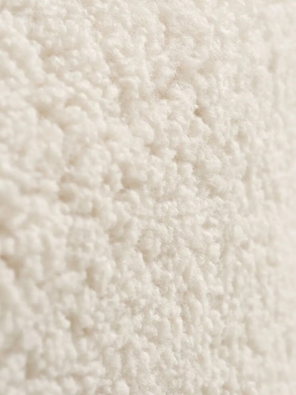 OREBOPouf OREBO 84x45 tissu teddy blanc cassé