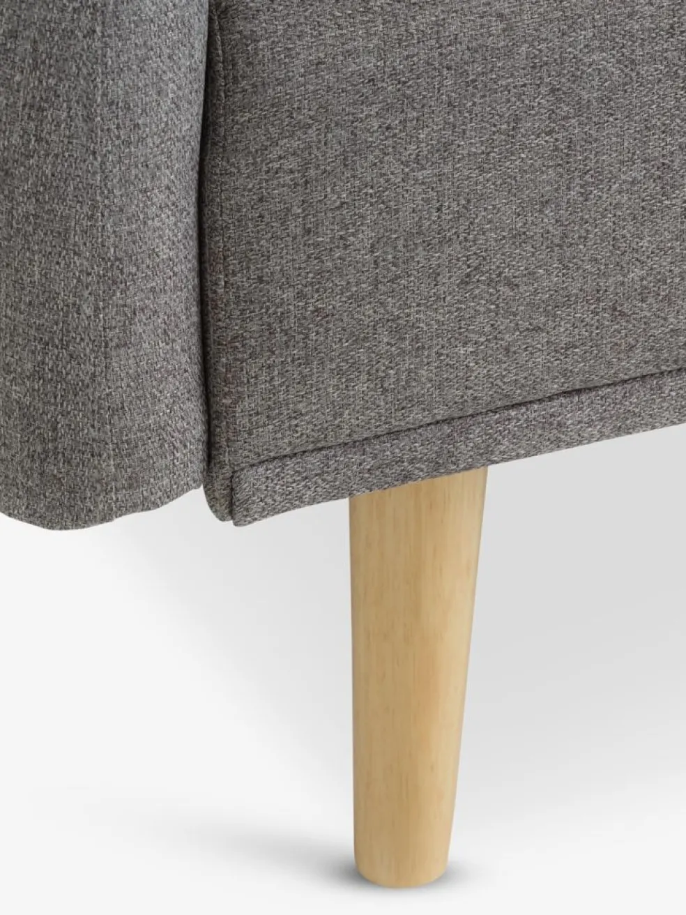PARADISCanapé convertible PARADIS tissu gris clair/coloris chêne
