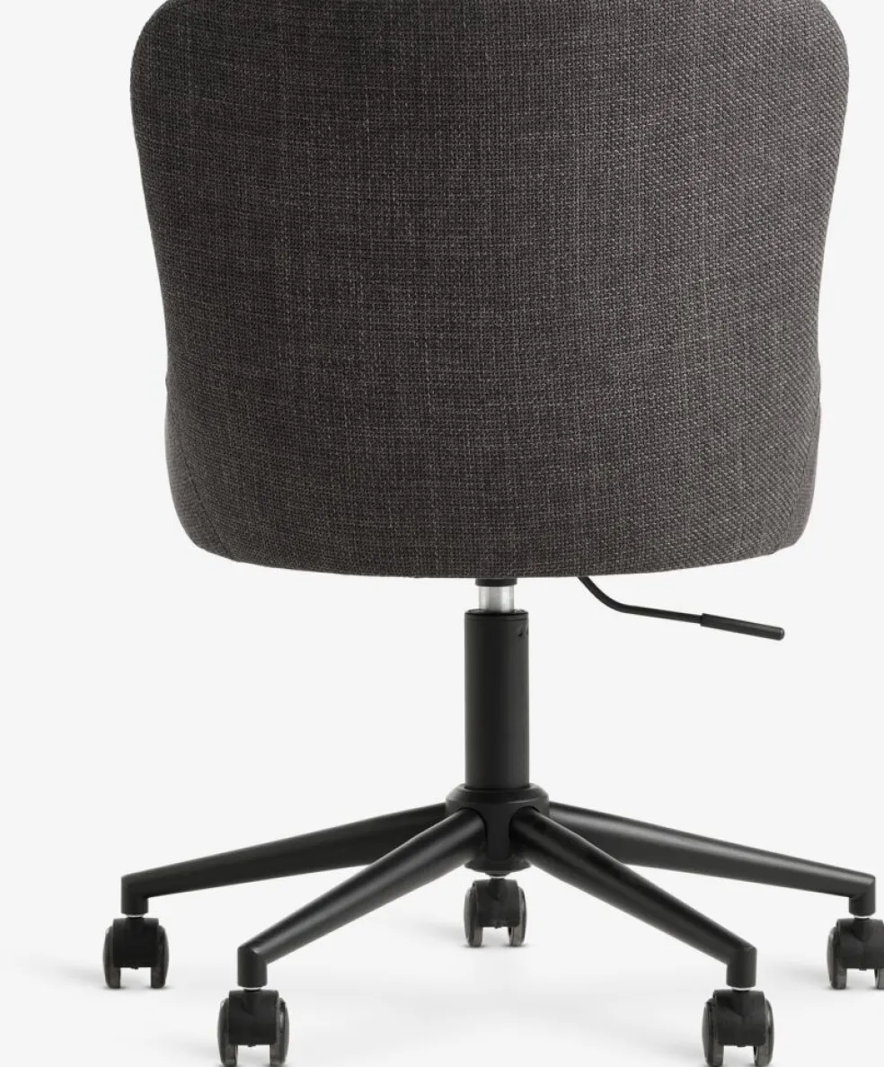 PEBRINGEChaise de bureau PEBRINGE tissu gris foncé/noir