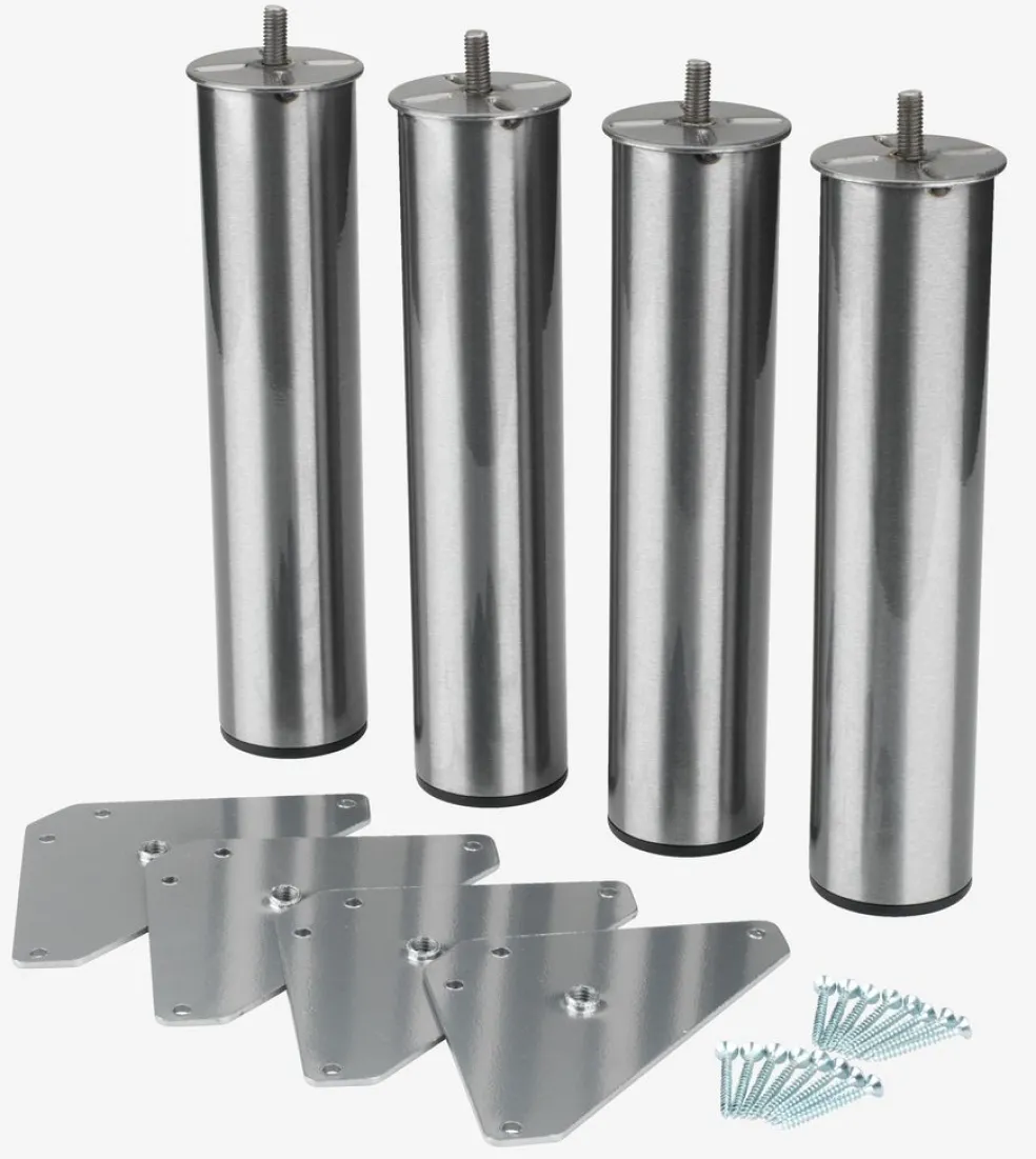 PYTTELVAPieds de lit Ø5xH23cm PYTTELVA acier 4pcs/pqt