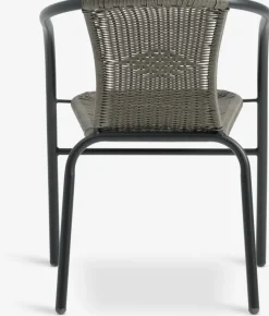 RADSTRUP + GRENAARADSTRUP Ø60 table noir + 2 GRENAA chaises gris