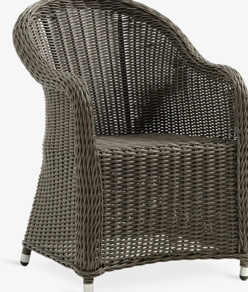 RANGSTRUP + GAMMELBYRANGSTRUP Ø130 table naturel + GAMMELBY chaises gris
