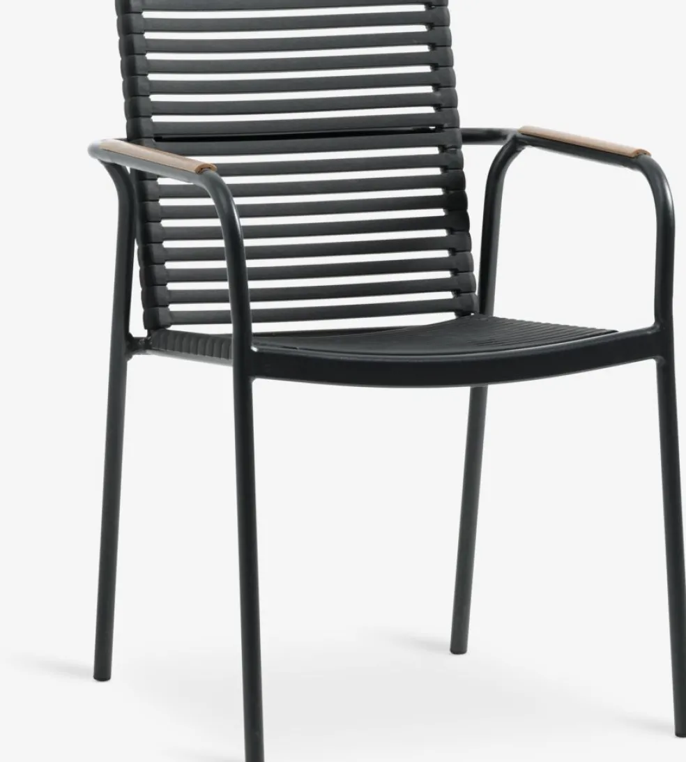 RANGSTRUP + NABERANGSTRUP Ø130 table naturel/noir + 4 NABE chaises noir