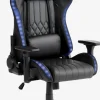 RANUMChaise gaming RANUM a/LED noir/noir
