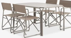 RAUMA + LIFJELLRAUMA L140 table + 4 LIFJELL chaises sable foncé