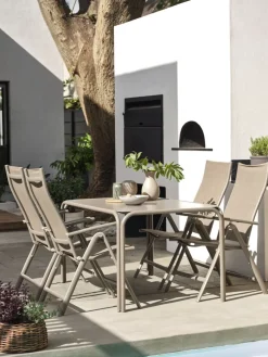 RAUMATable de jardin RAUMA l90xL140 sable foncé