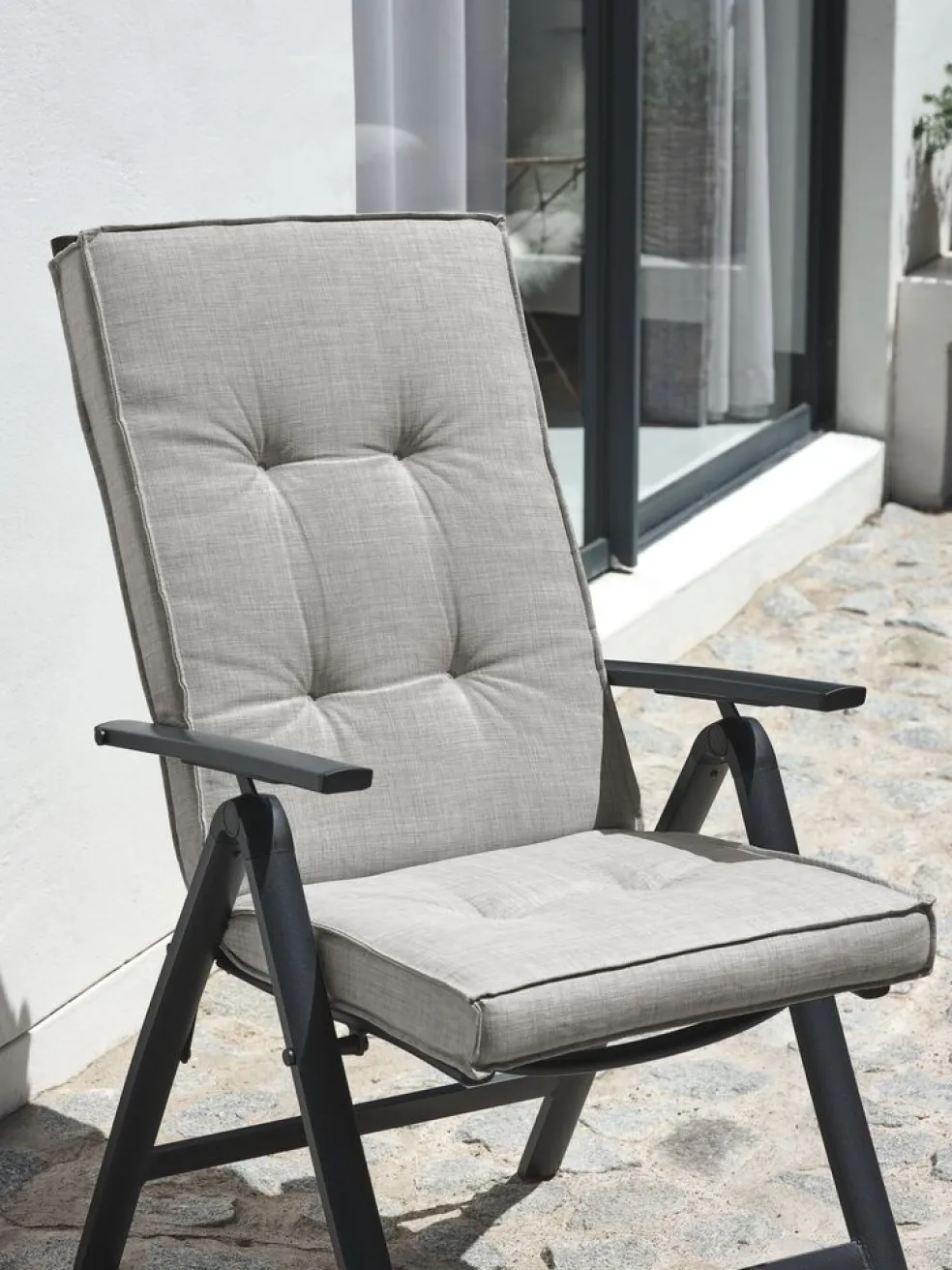 REBSENGECoussin de jardin p/chaise inclinable REBSENGE gris clair