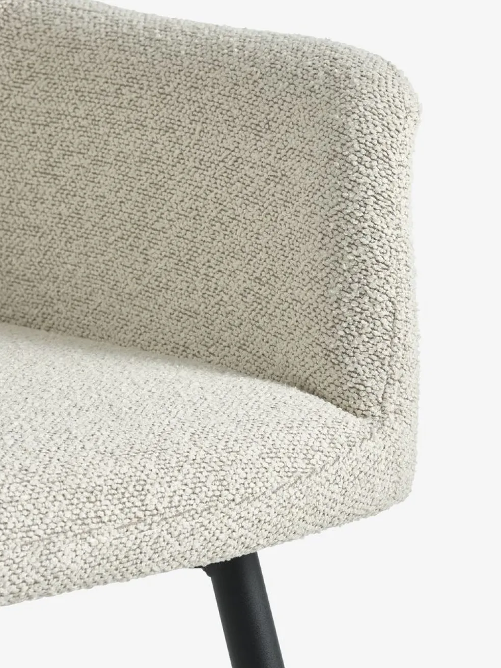 ROSLEV + PURHUSROSLEV L140 table chêne nat. + 4 PURHUS chaises blanc cassé