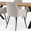 ROSLEV + PURHUSROSLEV L200 table chêne nat. + 4 PURHUS chaises blanc cassé