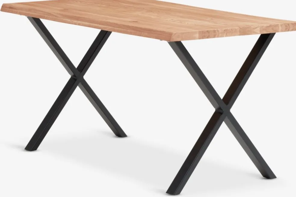 ROSLEVTable ROSLEV 80x140 chêne naturel/noir
