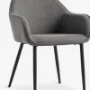 SABROChaise SABRO tissu gris/noir