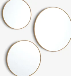 SANDAGERMiroir SANDAGER 3 pcs/pqt coloris chêne naturel