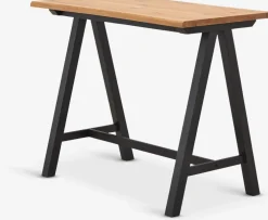 SANDBYTable de bar SANDBY 71x128 chêne naturel/noir