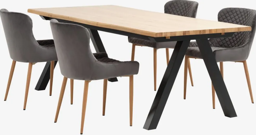 SANDBYTable SANDBY 100x210 chêne naturel/noir