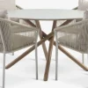 SANDVIG + GILJASANDVIG Ø120 table + 4 GILJA chaises beige