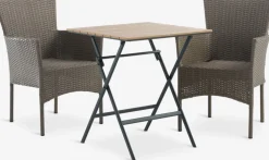 SANDVIKA + AIDTSANDVIKA L65 table + 2 AIDT chaises naturel