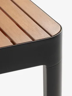 SIRDAL + NANNESTADSIRDAL L91 table eucalyptus + 4 NANNESTAD chaises gris foncé