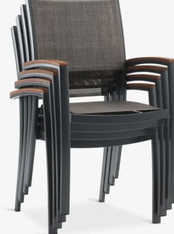 SIRDAL + SIRDALSIRDAL L149 table eucalyptus + 4 SIRDAL chaises gris