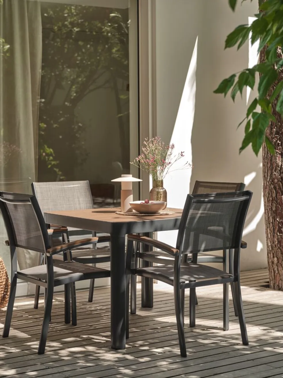 SIRDALTable de jardin SIRDAL l91xL91 eucalyptus