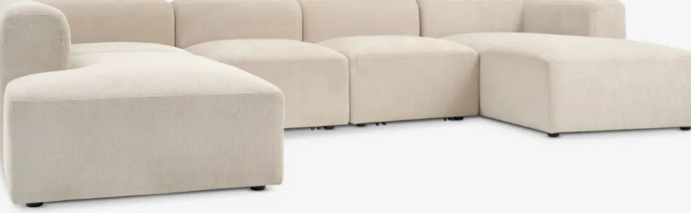 SKEJBYCanapé modulable SKEJBY 5pers. méridenne/extrémité beige