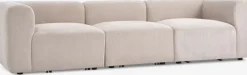 SKEJBYCanapé modulable SKEJBY 3 personnes tissu beige