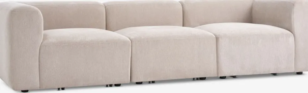 SKEJBYCanapé modulable SKEJBY 3 personnes tissu beige