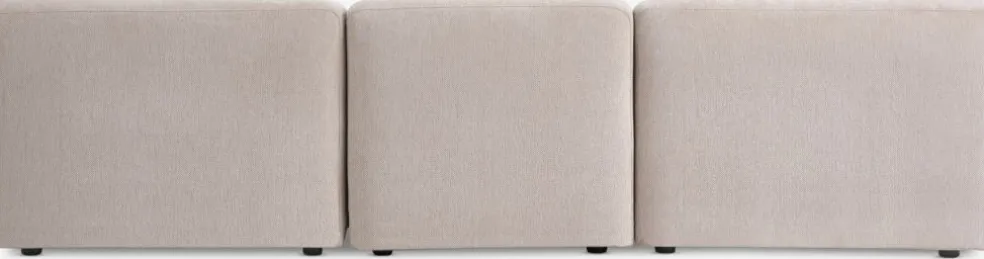 SKEJBYCanapé modulable SKEJBY 3 personnes tissu beige