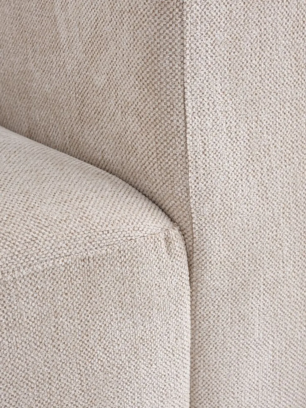 SKEJBYCanapé modulable SKEJBY 3 personnes tissu beige