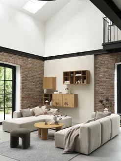 SKEJBYModule canapé SKEJBY central tissu beige