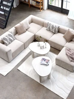 SKEJBYModule canapé SKEJBY ouvert gauche tissu beige