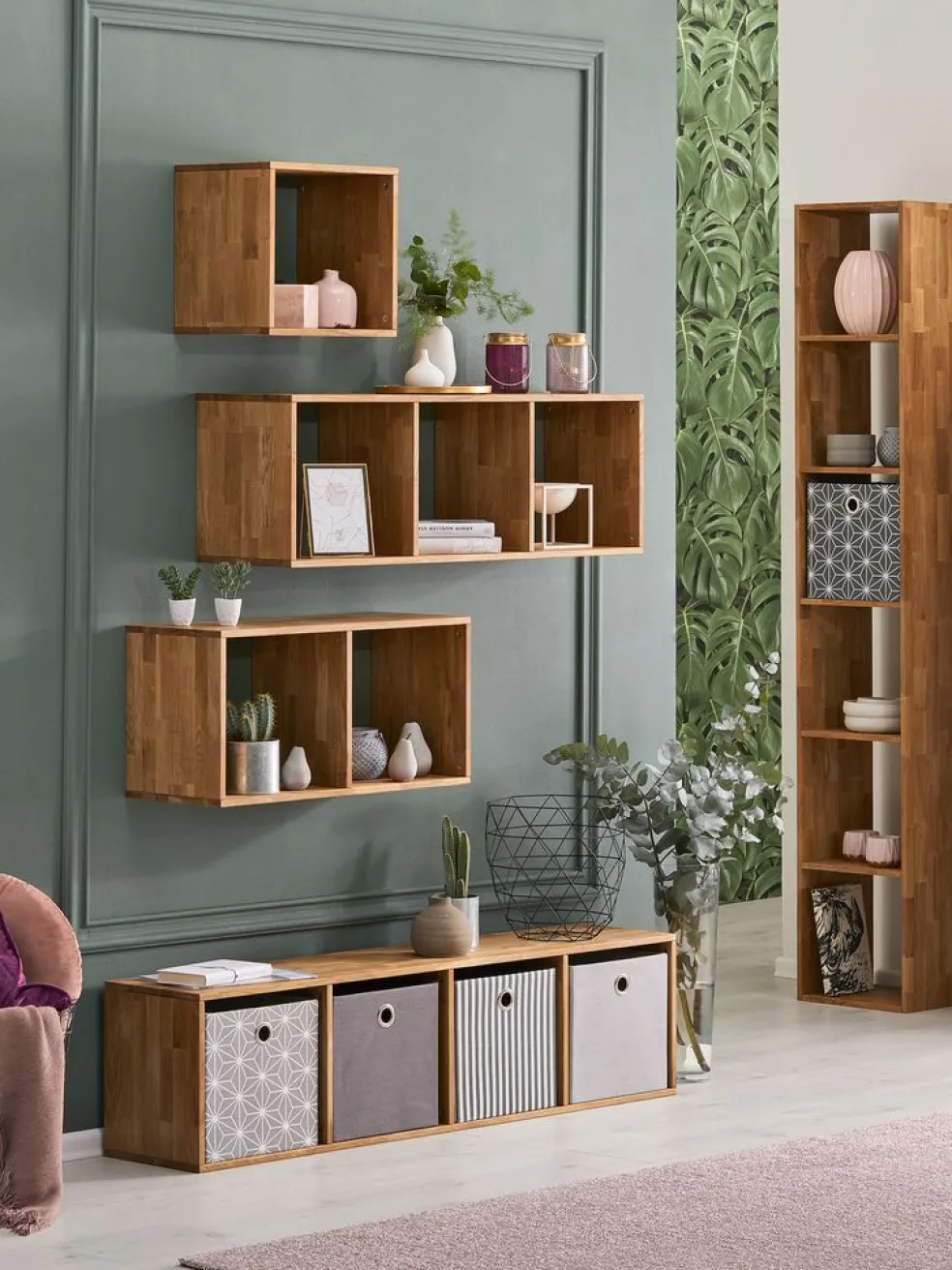 SKYUMÉtagère SKYUM 4 tablettes chêne naturel
